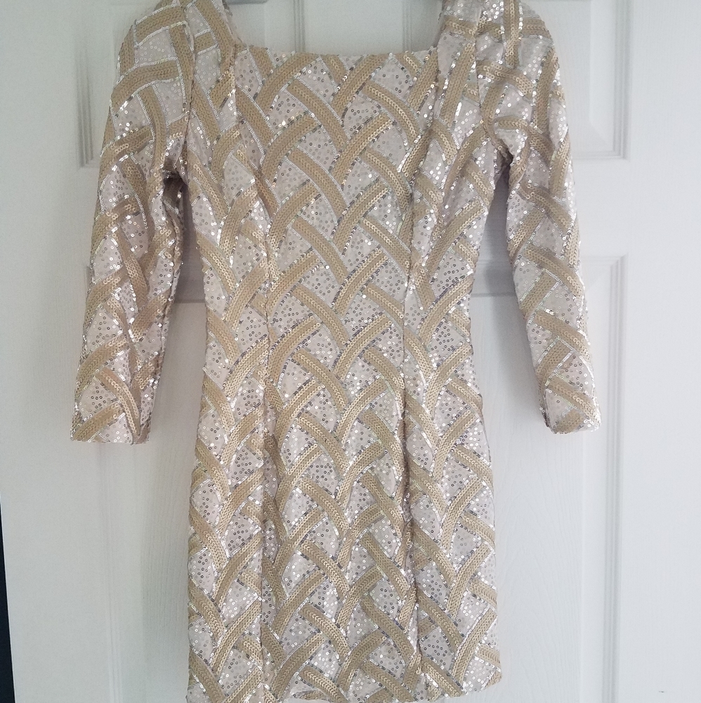 Marciano Gold dress - Size XS - Picture 5 of 5